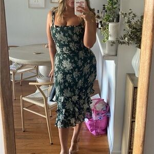 Abercrombie & Fitch Black and Green Sleeveless Sundress